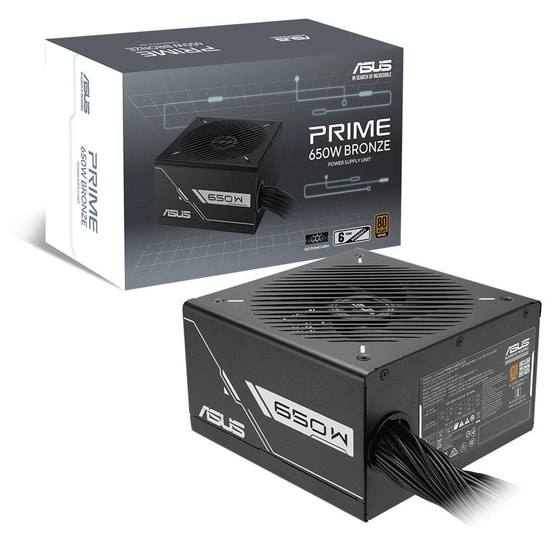 ASUS Prime 650B Siyah 650W 80+ Bronze PSU (90YE00Y1-B0NA00) - Çift Rulmanlı Fan, Etched Kablolar, 6 Yıl Garanti