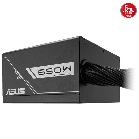 ASUS Prime 650B Siyah 650W 80+ Bronze PSU (90YE00Y1-B0NA00) - Çift Rulmanlı Fan, Etched Kablolar, 6 Yıl Garanti