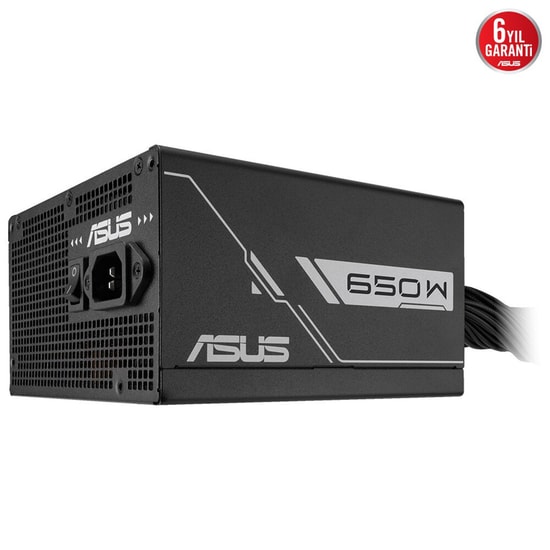 ASUS Prime 650B Siyah 650W 80+ Bronze PSU (90YE00Y1-B0NA00) - Çift Rulmanlı Fan, Etched Kablolar, 6 Yıl Garanti