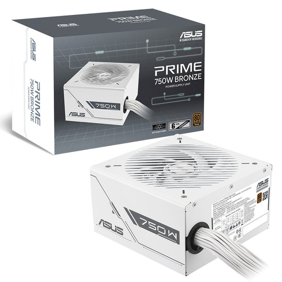 ASUS Prime 750B Beyaz Bronze 750W 80+ Bronz PSU (90YE00Y3-B0NA00) - 135mm Fan, Aktif PFC, 6 Yıl Garanti, 20+4pin ATX