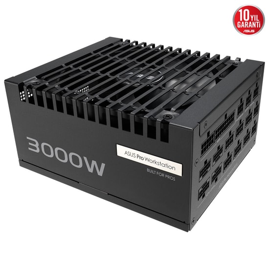 ASUS Pro WS 3000W Platinum (90YE00Z0-B0EA00) PSU - ATX 3.1, PCIe 5.1, 4x RTX 5090 Destekli, 80+ Platinum Sertifikalı
