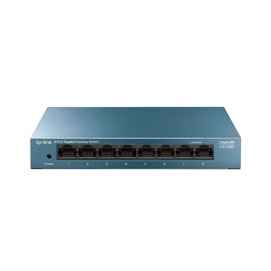 TP-Link LS108G 8 Port Gigabit Metal Kasa Masaüstü Switch - Tak Çalıştır, Hızlı ve Güvenilir Ağ Anahtarı