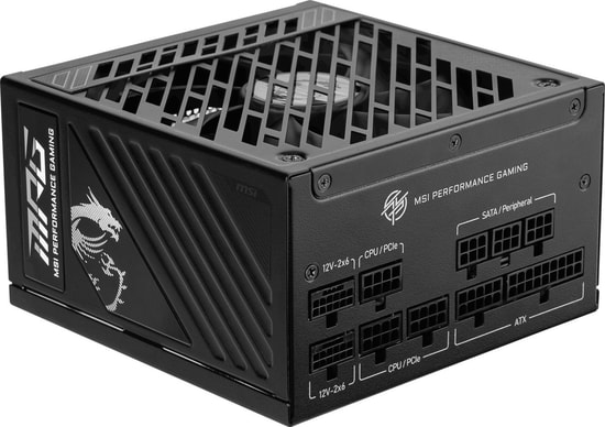 MSI MPG A1250GS PCIE5 1250W 80+ Gold ATX 3.1 Güç Kaynağı - Çift 12V-2x6, PCIe 5.1, PFC, Akım Koruması, Full Modüler PSU