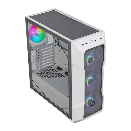 Cooler Master TD500 V2 ARGB Beyaz Mid Tower E-ATX Oyuncu Kasası (TD500V2-WGNN-STU) - 4x120mm Fan, Kristal Mesh Ön Panel