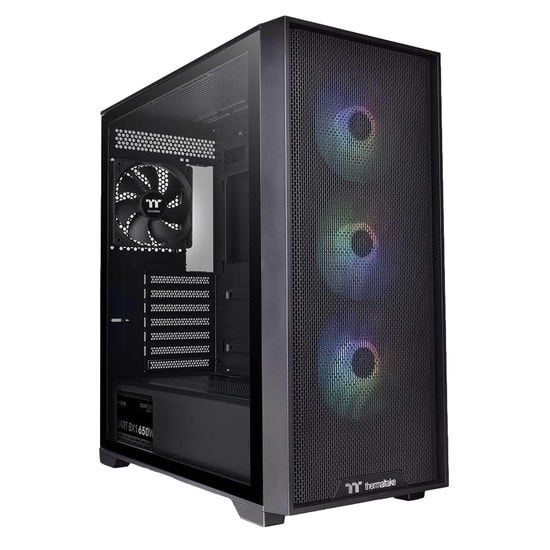 Thermaltake H390 TG 650W 80+ Bronz ARGB Mid Tower ATX Oyuncu Kasa (CA-3Y9-65S1WE-00) - 3x120mm Fan, Mesh Ön Panel