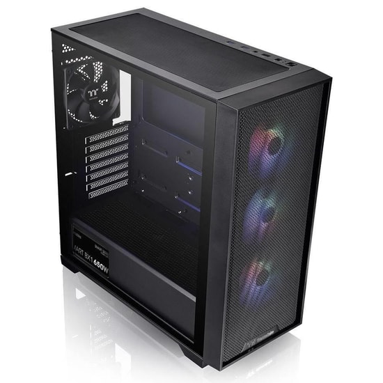 Thermaltake H390 TG 650W 80+ Bronz ARGB Mid Tower ATX Oyuncu Kasa (CA-3Y9-65S1WE-00) - 3x120mm Fan, Mesh Ön Panel