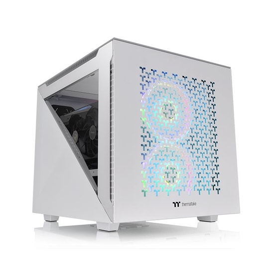 Thermaltake Divider 200 TG Air Beyaz MicroATX Kasa (CA-1V1-00S6WN-01) - Mesh Panel, Temperli Cam, USB 3.2, 7 Fan Yuvası