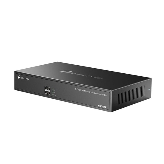 TP-LINK VIGI NVR1004H 4 Kanal 4MP 4K NVR Kayıt Cihazı - H.265+, SATA 10TB, HDMI/VGA, Eş Zamanlı Oynatma, Uzaktan İzleme