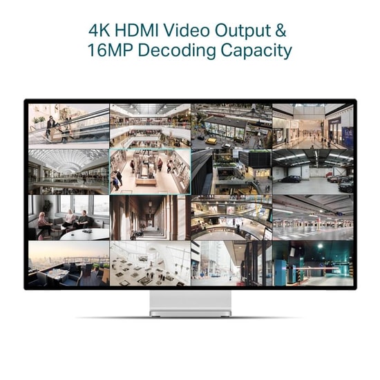 TP-Link VIGI NVR2016H V2 16 Kanal 4K NVR Kayıt Cihazı - H.265+, 2xSATA, ONVIF, Uzaktan İzleme, 16 Kanal Eş Zamanlı Video
