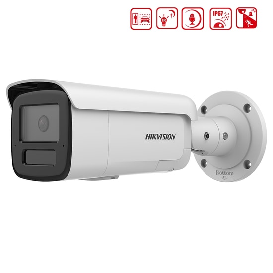 Hikvision DS-2CD2T46G2H-IS2U/SL 4MP IP Bullet Kamera - 4mm Lens, 60m IR, Sesli ve Işıklı Alarm, H.265+