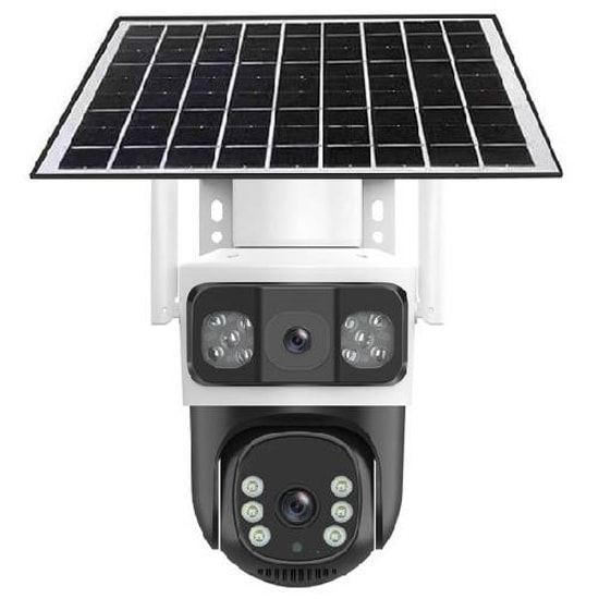 Balandi PRO-8200GIP 4MP Çift Kameralı E-Sim 4G Solar Güvenlik Kamerası - Hieasy Yazılım, AOV, PTZ, Güneş Paneli