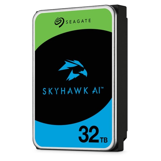 Seagate SkyHawk AI 32TB Güvenlik Diski (ST32000VE000) - 3.5", 7200RPM, 512MB Önbellek, 7/24 Kayıt, 5 Yıl Garanti