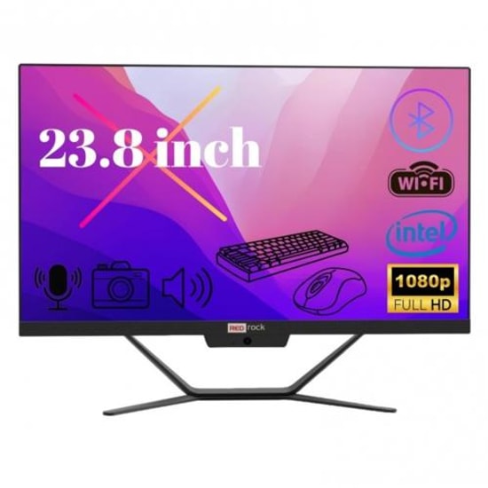 Redrock AIO Premium P545716R51N24E i5-4570 16GB RAM 512GB SSD 23.8" FHD All in One PC - FreeDOS, Siyah, 24" Ekran