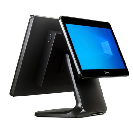 Tiwox TP-4950D: 18.5" POS PC - i5 5.Nesil, 8GB DDR3, 128GB SSD, 13.2" Müşteri Ekranı, 1366x768