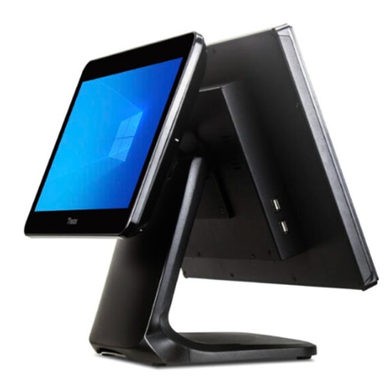 TIWOX TP-7650D: 18.5" Dokunmatik POS PC - i7 5.Nesil, 8GB DDR3 RAM, 128GB SSD, 13.2" Müşteri Ekranı, 1366x768