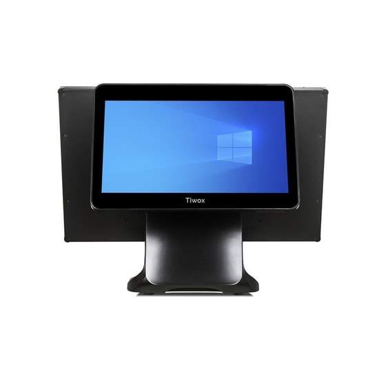 TIWOX TP-7610D: 18.5" Dokunmatik POS PC - i7 10.Nesil, 8GB DDR4 RAM, 128GB NVMe SSD, 13.2" Müşteri Ekranı, 1366x768