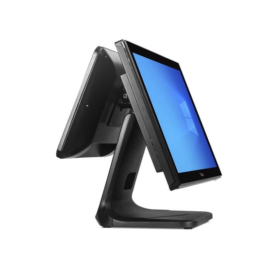 TIWOX TP-7610D: 18.5" Dokunmatik POS PC - i7 10.Nesil, 8GB DDR4 RAM, 128GB NVMe SSD, 13.2" Müşteri Ekranı, 1366x768