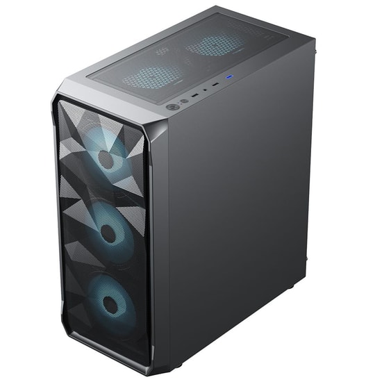 Frisby FC-9485G 600W 80+ Bronze RGB Mid Tower ATX Oyuncu Kasası - 4x120mm Fan, Temperli Cam, Toz Filtresi, Siyah