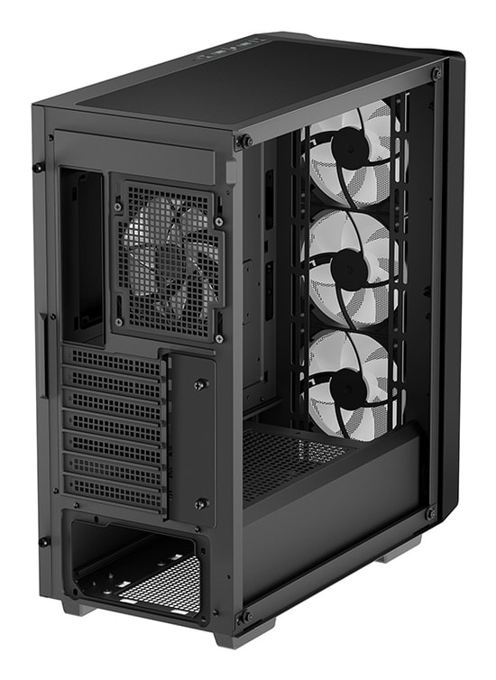 DeepCool CC560 MESH V2 Siyah Mid-Tower ATX Oyuncu Kasası - 4xLED Fan, Mesh Ön Panel, Temperli Cam, Geniş Hava Akışı