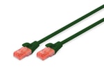 Digitus CAT6 Yeşil Patch Kablo (DK-1617-050/G) - 5 Metre, U/UTP, 250MHz, Yangına Dayanıklı, PoE Ready, LSZH Kılıflı