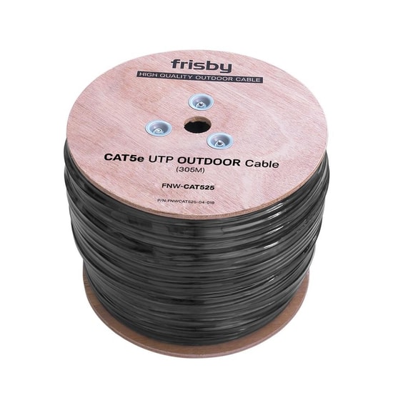 Frisby FNW-CAT525 CAT5e Dış Mekan UTP Kablo - 305 Metre, 26AWG, 0.45mm, Gigabit Ethernet Data Kablosu