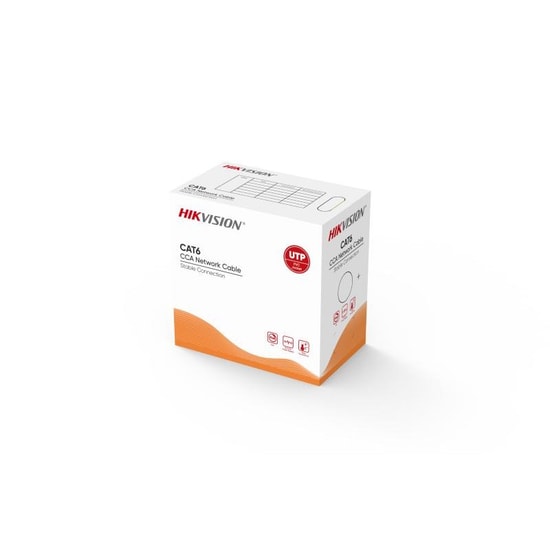 HIKVISION DS-1LN6UU/CCA Cat 6 Gri Data Kablosu - 305 Metre, 23 AWG, PVC Kılıflı, U/UTP Yapı, İç Ortam Data Kablosu