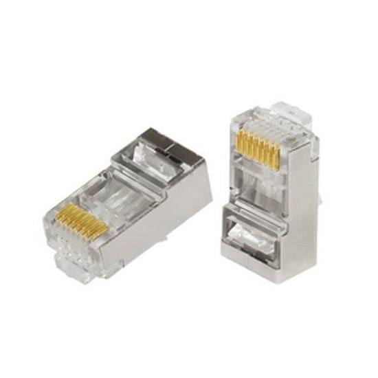 Frisby FNW-RJ4522N CAT6 FTP Metal RJ45 Konnektör - 100'lü Paket, Ethernet Ağ Bağlantı Ucu - Yüksek Performans