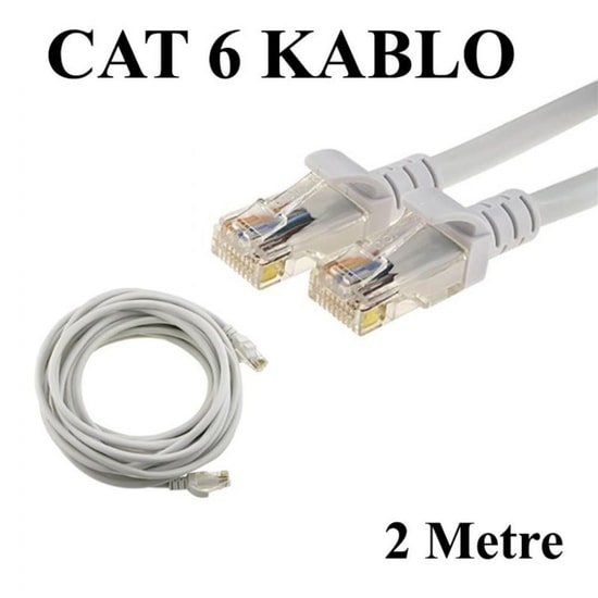 INCA ICAT6-02TG CAT6 Gri Patch Kablo - 2 Metre, 24AWG, UTP, RJ45, 250MHz, Gigabit Ethernet, Yüksek Performans