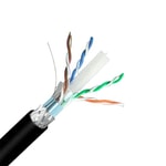 INCA ICAT6-500AG Siyah CAT6 S/FTP Dış Ortam Network Kablosu - 500 Metre, 23 AWG, LSZH, Fluke Test