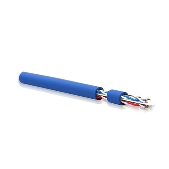 Qport Q-CAT6M Mavi 305 Metre CAT6 UTP Network Kablosu - 23AWG Kalınlık, Yüksek Hızlı Veri Aktarımı