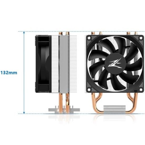 Zalman CNPS4X Siyah V2 İşlemci Soğutucu - 92mm Fan, PWM, RGB, 2000 RPM, 4Pin, Alüminyum Radyatör, 3 Isı Borusu