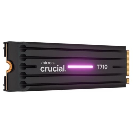 Crucial T710 1TB Soğutuculu PCIe Gen5 NVMe M.2 SSD (CT1000T710SSD5) - 14900/13700MB/s Hız, 600TB TBW, 2280 Form Faktör