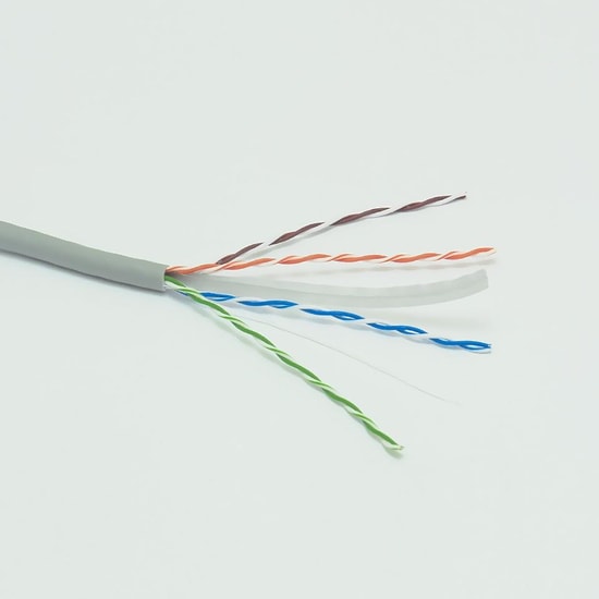 Frisby FNW-CAT628 CAT6 UTP Saf Bakır Kablo - 305 Metre, 24AWG, 0.50mm Gri, Gigabit Ethernet Network Data Kablosu