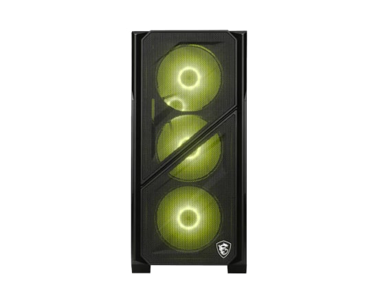 MSI MAG Forge M110R Airflow Temperli Cam ARGB Micro ATX Kasa - 4x12cm Fan, Mesh Panel, USB 3.2, 33cm GPU Desteği