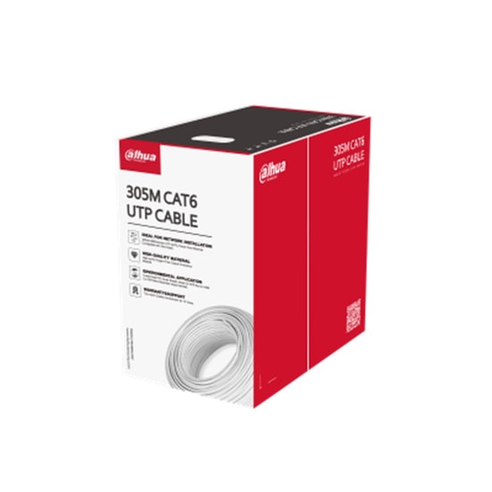Dahua CAT6 Beyaz Network Kablosu (DH-PFM920I-6UN-C) - 305 Metre, 23AWG U/UTP %100 Bakır Data Kablosu