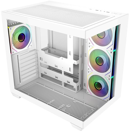 Cooler Master Elite 681 TG Beyaz Kasa (E681-WHNN85-S00) - 850W 80+ Gold, ARGB Fanlı, Gen5 ATX 3.1 Mid-Tower