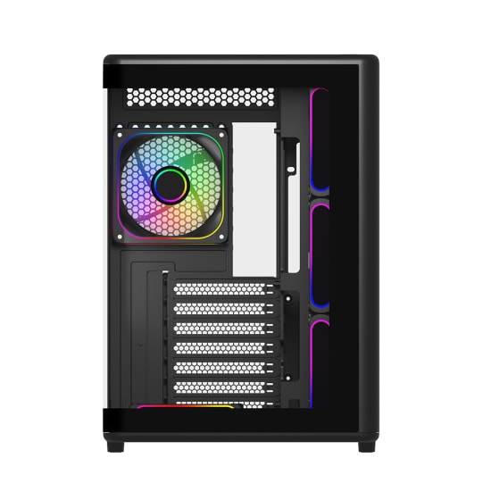 Cooler Master Elite 600 Curve Siyah ATX Kasa (E600-KGNN-S02) - 7x12cm Fan, ARGB, USB 3.2 Type-C, Temperli Cam Yan Panel