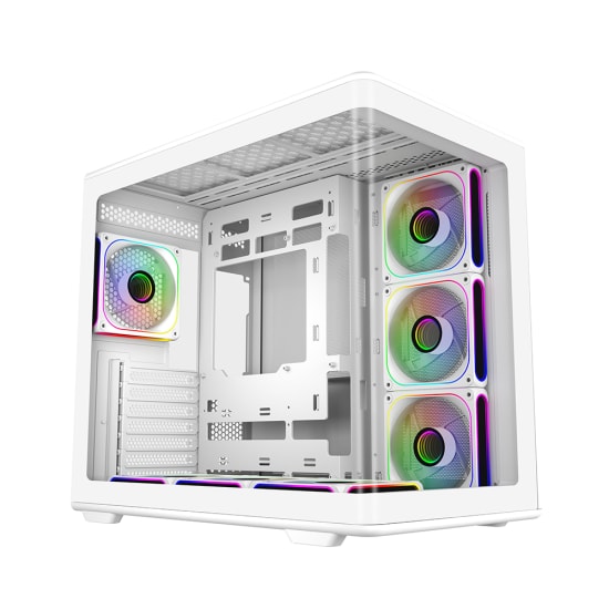 Cooler Master Elite 600 Beyaz ATX Kasa (E600-WGNN-S02) - 7 ARGB Fan, Temperli Cam, USB 3.2 Type-C, 425mm GPU Desteği