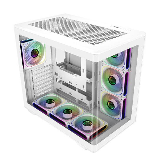 Cooler Master Elite 600 Beyaz ATX Kasa (E600-WGNN-S02) - 7 ARGB Fan, Temperli Cam, USB 3.2 Type-C, 425mm GPU Desteği