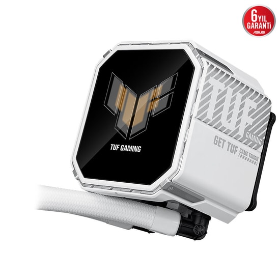 ASUS TUF Gaming LC III 360 ARGB Beyaz Sıvı Soğutucu (90RC01A2-B0EAY0) - 3x120mm Fan, 2.8" LCD, Aura Sync, 6 Yıl Garanti