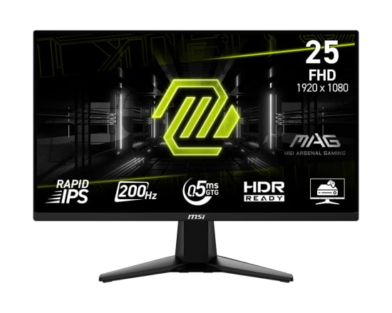 MSI MAG 255F E20 24.5" FHD 200Hz 0.5ms Rapid IPS Oyuncu Monitörü - FreeSync, İnce Çerçeve, HDMI 2.0, DisplayPort 1.4a