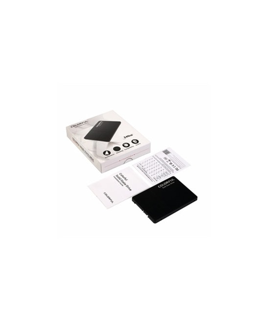 Colorful SL500 240GB 2.5" SATA III SSD (SL500-240GB) - 500/400MB/s Okuma/Yazma Hızı, 3D NAND, 7mm Kasa, Siyah