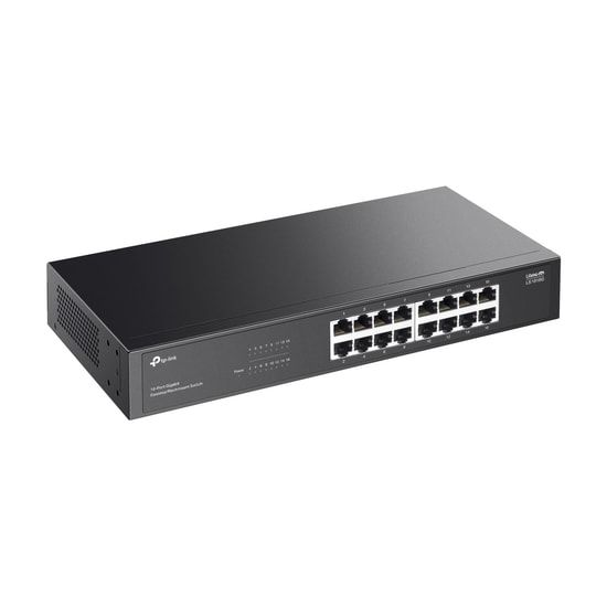 TP-Link LS1016G 16 Port Gigabit Metal Kasa Rackmount Switch - QoS, Tak Çalıştır, Sessiz, Enerji Tasarruflu Ağ Anahtarı