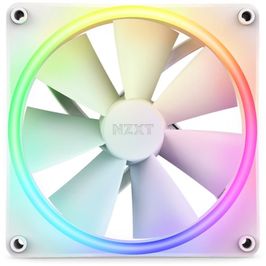 NZXT F140 RGB Duo Beyaz 140mm Kasa Fanı (RF-D14SF-W1) - 1800RPM, 38dBA, Yüksek Hava Akışı, Çift Taraflı RGB, PWM Kontrol