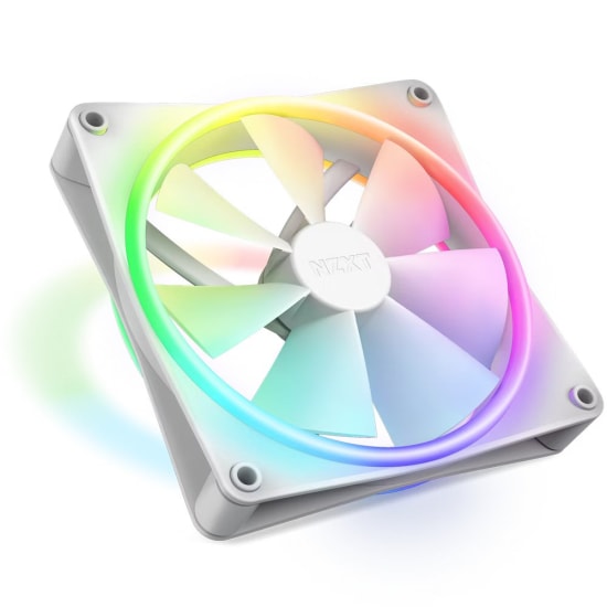 NZXT F140 RGB Duo Beyaz 140mm Kasa Fanı (RF-D14SF-W1) - 1800RPM, 38dBA, Yüksek Hava Akışı, Çift Taraflı RGB, PWM Kontrol