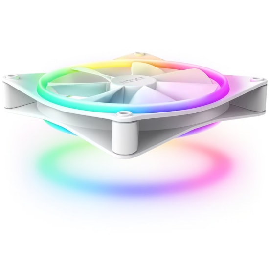 NZXT F140 RGB Duo Beyaz 140mm Kasa Fanı (RF-D14SF-W1) - 1800RPM, 38dBA, Yüksek Hava Akışı, Çift Taraflı RGB, PWM Kontrol