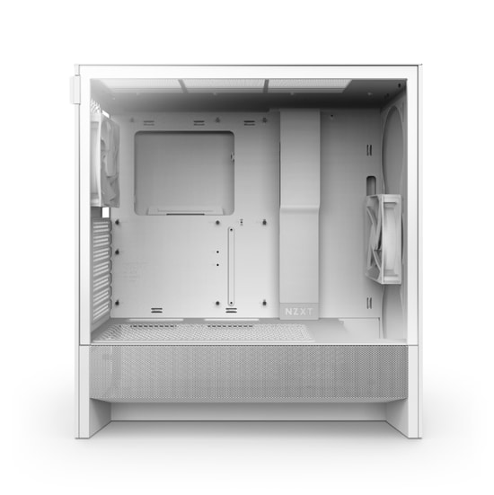 NZXT H5 Flow Beyaz ATX Mid-Tower Kasa (CC-H52FW-01) - 2x120mm Fan, Temperli Cam, Üstün Hava Akışı, 360mm Radyatör Desteğ