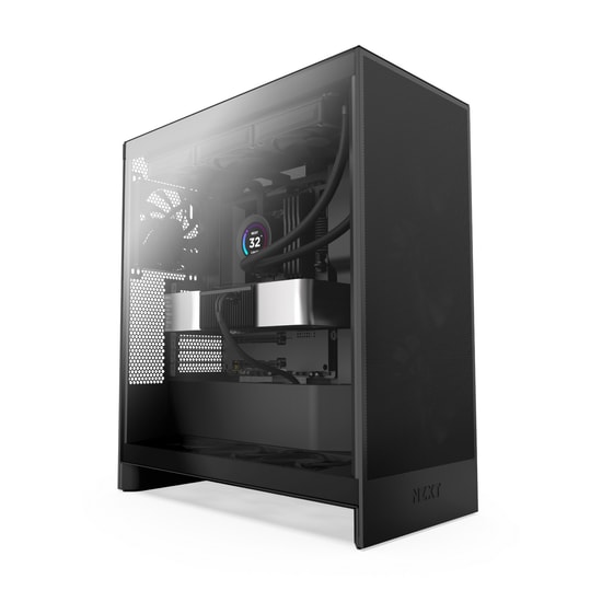 NZXT H7 Flow Siyah ATX Mid-Tower Kasa (CM-H72FB-01) - 3x120mm Fan, Temperli Cam, Üstün Hava Akışı 420mm Radyatör Desteği