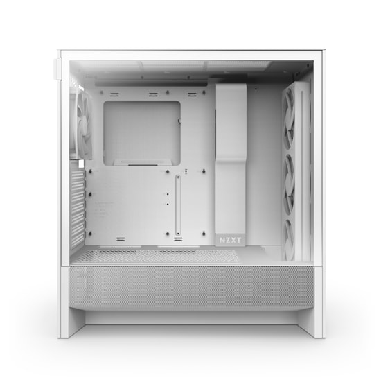 NZXT H5 Flow Beyaz RGB E-ATX Oyuncu Kasası (CC-H52FW-R1) - 360mm Radyatör Desteği, Temperli Cam, Üstün Hava Akışı