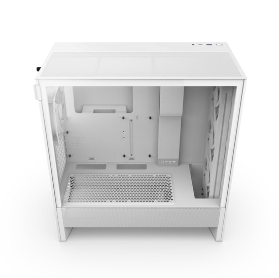 NZXT H5 Flow Beyaz RGB E-ATX Oyuncu Kasası (CC-H52FW-R1) - 360mm Radyatör Desteği, Temperli Cam, Üstün Hava Akışı